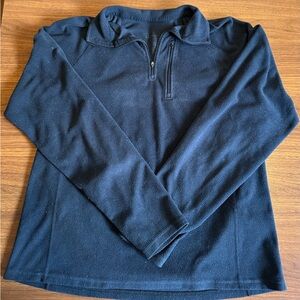 L.L. Bean Black Quarter-Zip Fleece